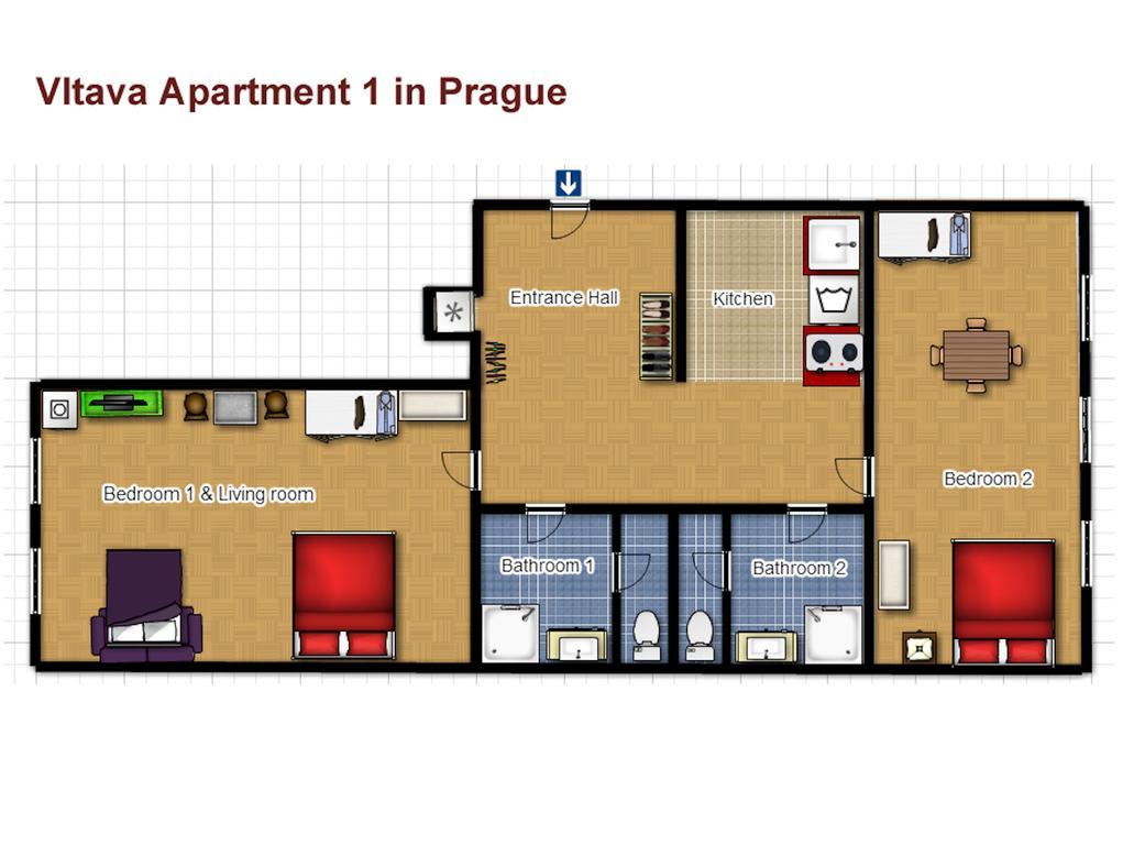 Vltava Apartments Prag Eksteriør billede
